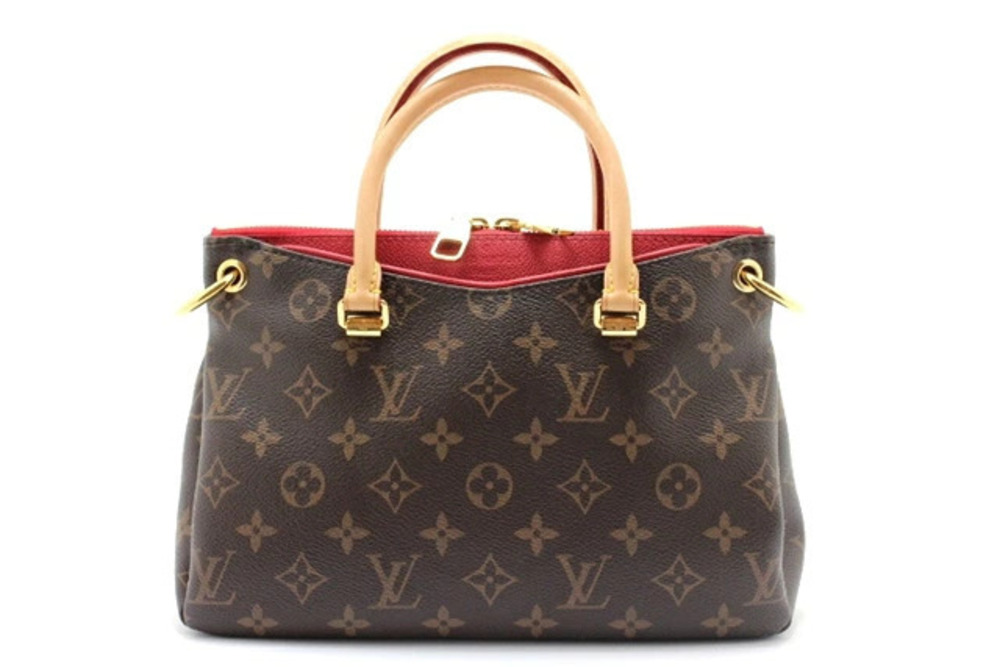 LOUIS VUITTON Pallas Handbag Monogram Cerise Red
